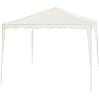 Tonnelle de jardin - 3x3m - Acier - Polyester 140 g - Blanc