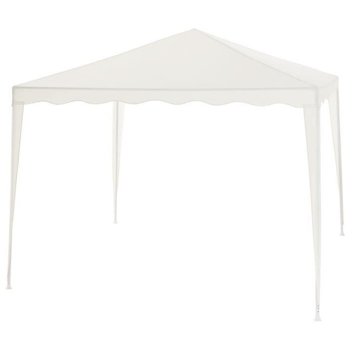 Tonnelle de jardin - 3x3m - Acier - Polyester 140 g - Blanc