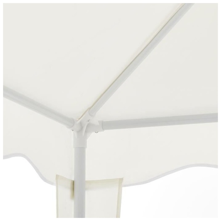Tonnelle de jardin - 3x3m - Acier - Polyester 140 g - Blanc