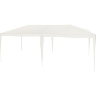 Tonnelle de jardin - 3x6 m - Acier et 140 g polyester - Couleur blanc