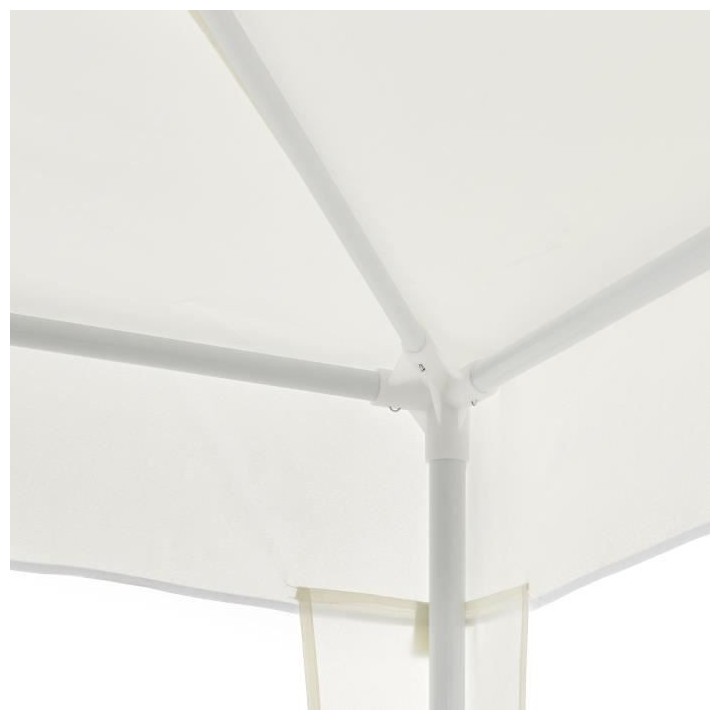 Tonnelle de jardin - 3x6 m - Acier et 140 g polyester - Couleur blanc