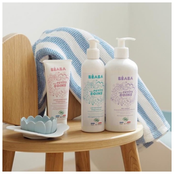 BEABA, Lait Nettoyant Visage et Corps a l'Huile d'Amande Douce Bio 250