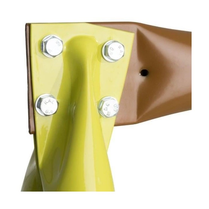 Portique métal - 2,20m - 2 balançoires, 1 face a face et 1 nacelle -