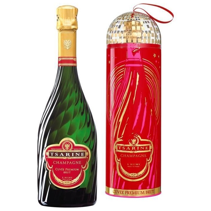 Champagne Tsarine Cuvée Premium Brut avec étui Boîte Métal Tsar'in