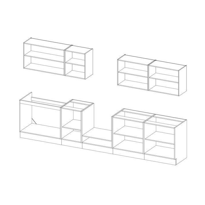 ULTRA Cuisine complete avec meuble four et plan de travail inclus L 30