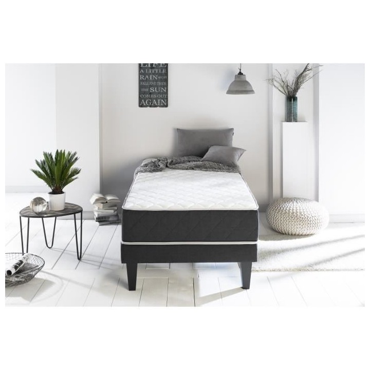 DORMIPUR Matelas 90x190 - Mousse mémoire de forme - 7 zones - 25 cm -