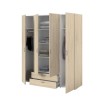 Armoire VARIA - Décor chene - 4 portes battantes + 2 tiroirs - L 160 x H 185 x P 51 cm - PARISOT