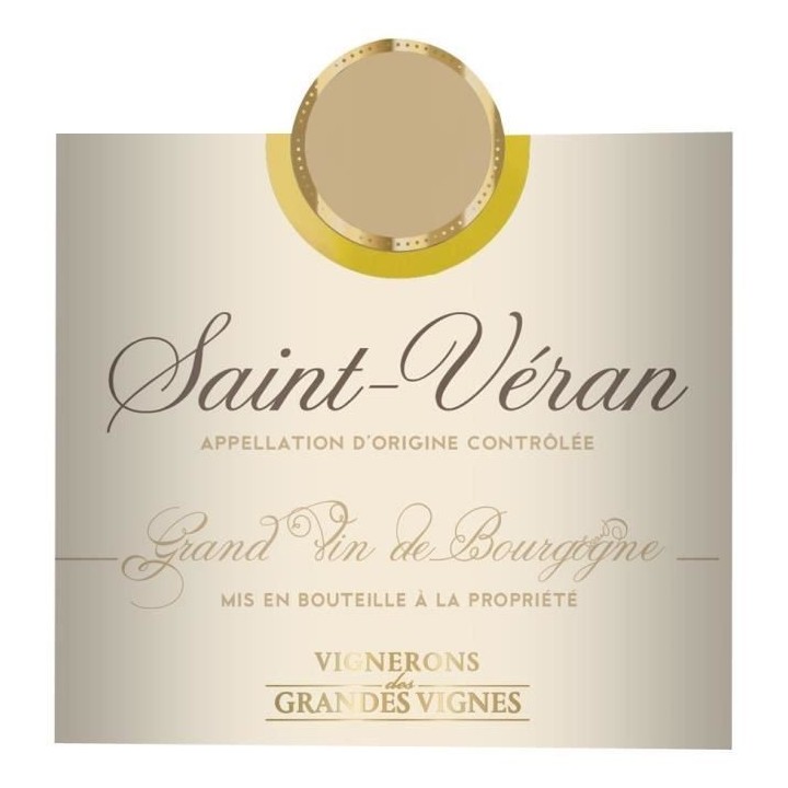 Vignerons des Grandes Vignes 2021 Saint-Véran - Vin blanc de Bourgogn