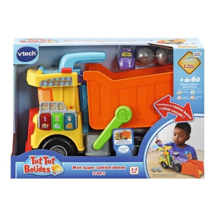 VTECH - Tut Tut Bolides - Mon Super Camion Benne 2 en 1