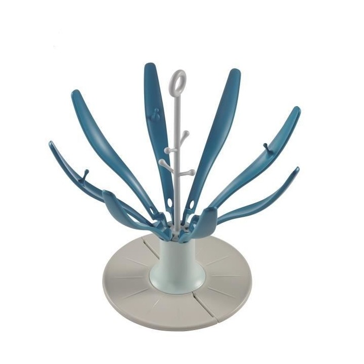 Béaba Biberonnerie Egouttoir Fleur Pliable Bleu