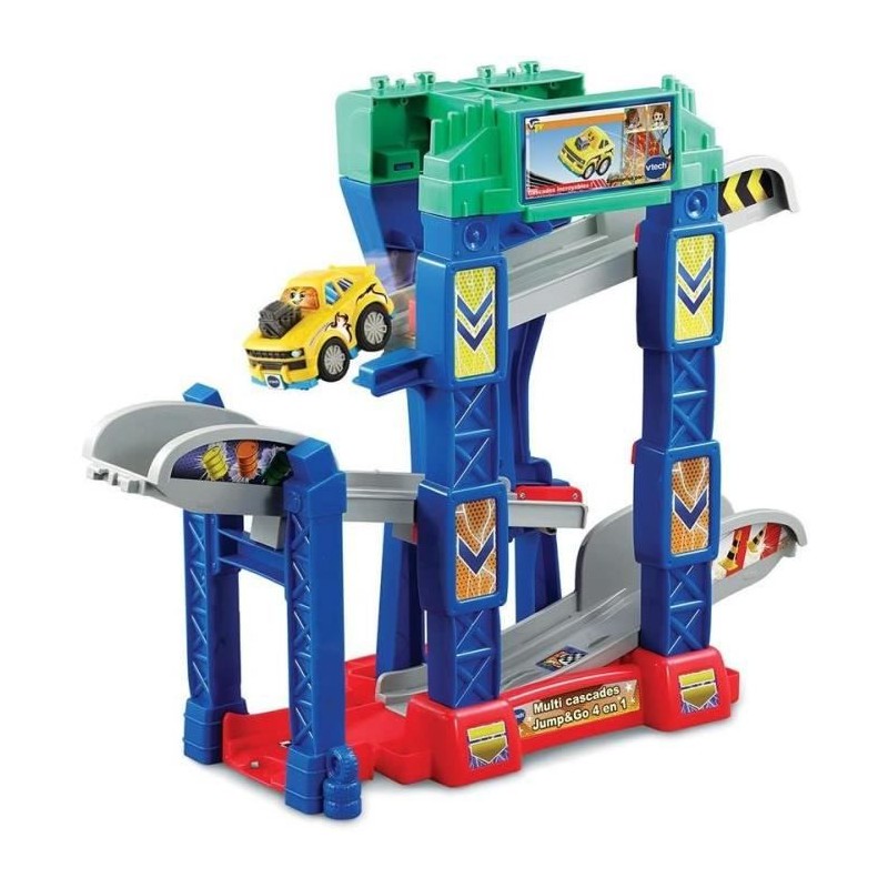 VTECH - Tut Tut Bolides Série Pro - Multi Cascades Jump & Go 4 en 1 (+ Jad, Super Cascades)