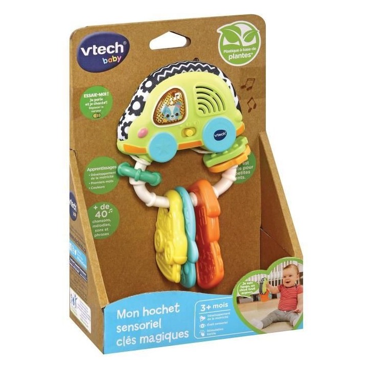 VTECH BABY - Mon Hochet Sensoriel Clés Magiques (bioplastique)