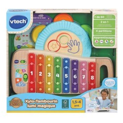 VTECH BABY - Play Green - Xylo-Tambourin Lumi Magique (Jouet Bois FSC)