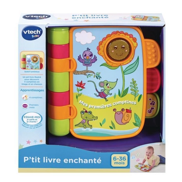 VTECH BABY - P'tit Livre Enchanté - Mes Premieres Comptines