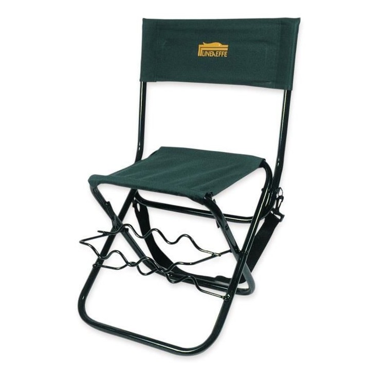 LINEAEFFE Siege pliant en Toile avec support de canne - Vert - 67x31x4