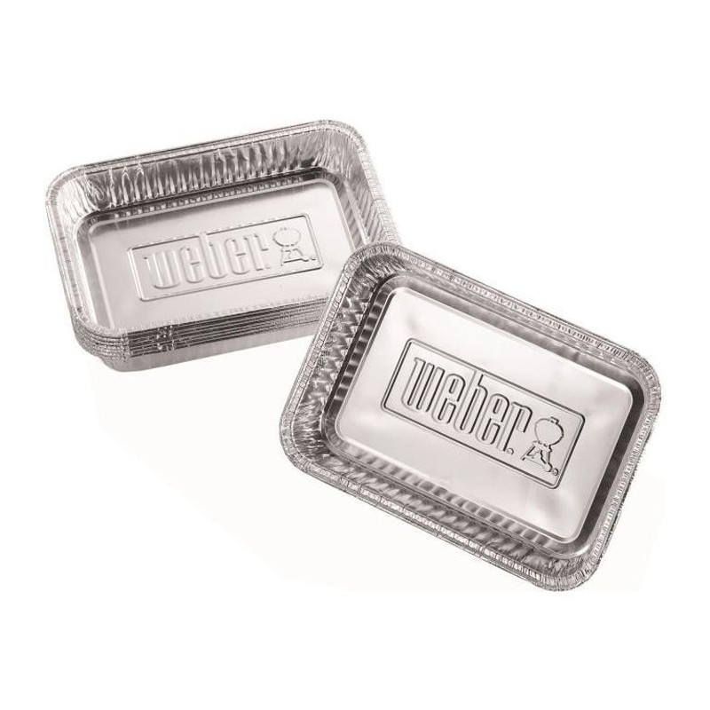 Lot de 10 petites barquettes en aluminium WEBER