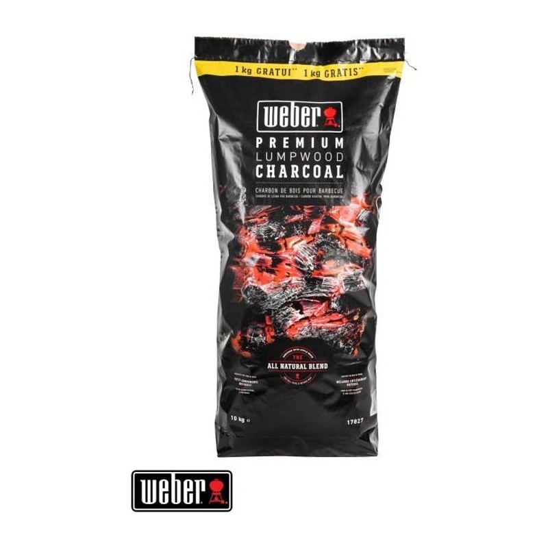 WEBER Sac de 10 kg dont 1 kg gratuit de charbon de bois