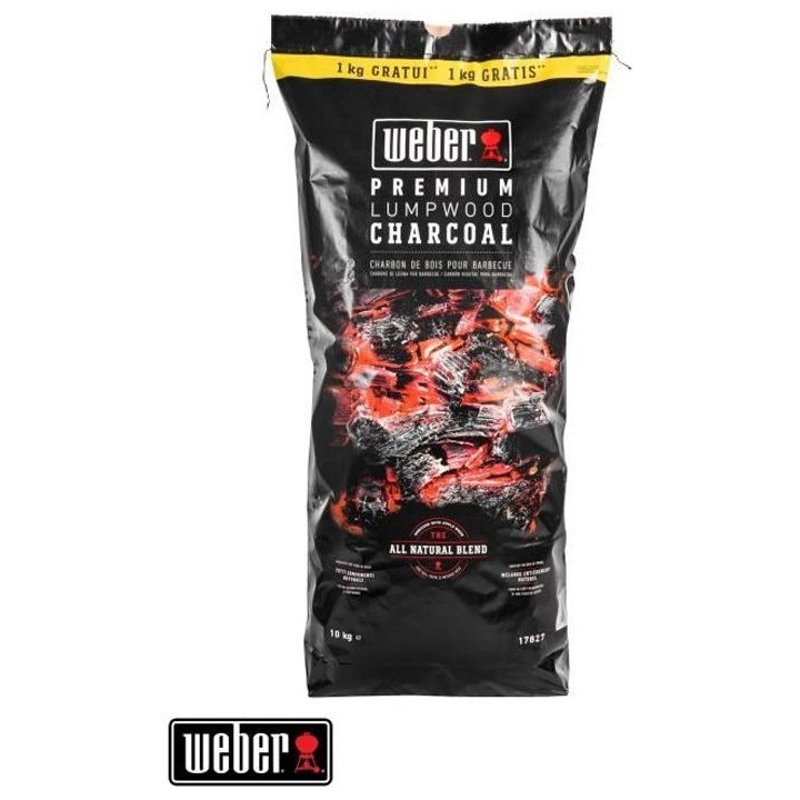 WEBER Sac de 10 kg dont 1 kg gratuit de charbon de bois
