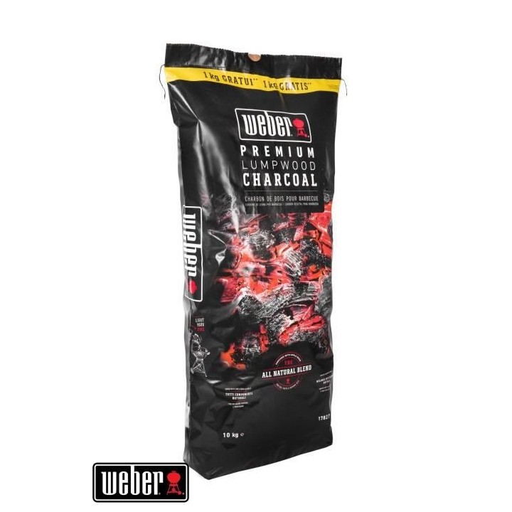 WEBER Sac de 10 kg dont 1 kg gratuit de charbon de bois