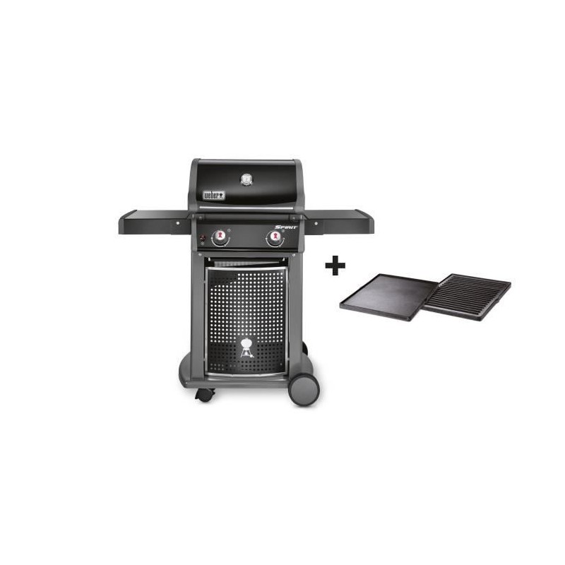 WEBER Barbecue Spirit Classic E-210 avec plancha - Acier émaillé - 48 x 12 cm - Noir