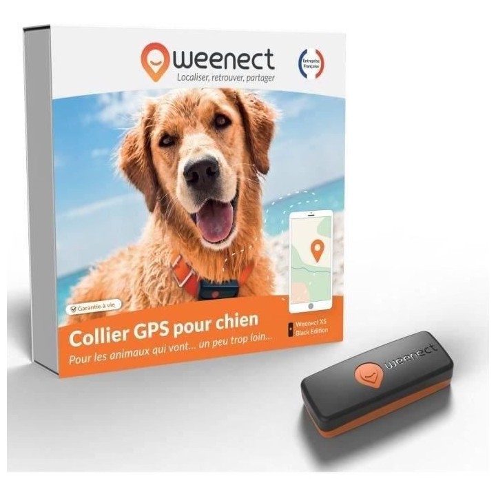 Traceur GPS pour Chien - Weenect XS (Black Edition 2023)