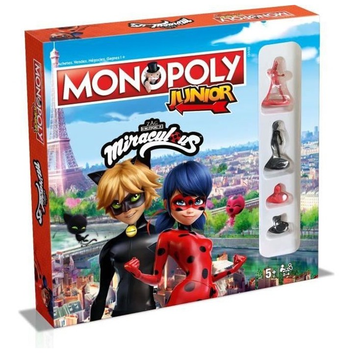 MONOPOLY JUNIOR - Miraculous Ladybug - Jeu de société - Version fran