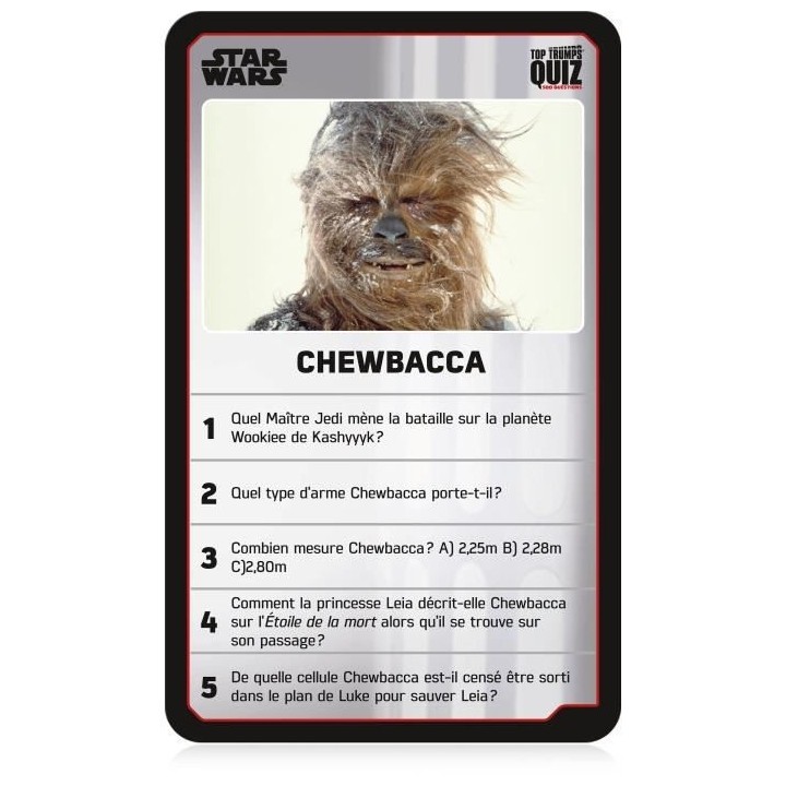 QUIZ STAR WARS - Jeu de plateau - WINNING MOVES