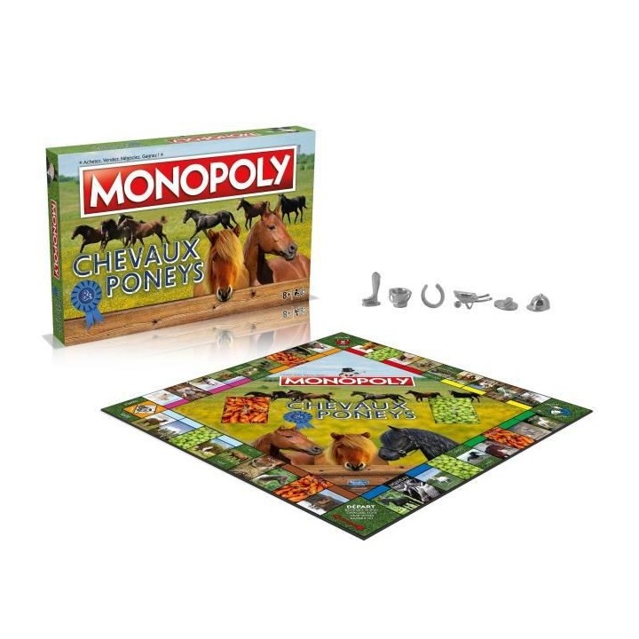 MONOPOLY CHEVAUX ET PONEYS - Jeu de plateau - WINNING MOVES