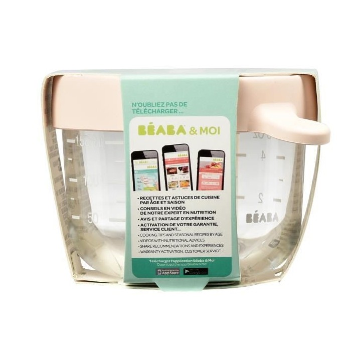 BEABA Portion verre 150 ml pink
