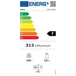 Réfrigérateur Combiné - WINIA - WRN-H32NXB - 2 portes - 327 Litres - L64cm - Dark Inox