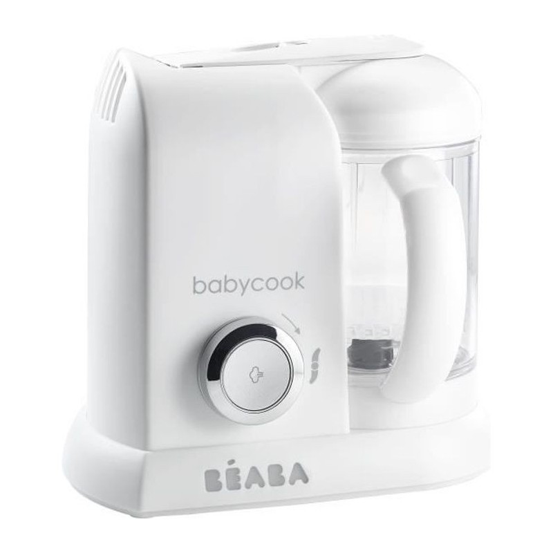 BEABA, Babycook Solo, Robot bébé 4 en 1, Cuiseur, Mixeur - Blanc