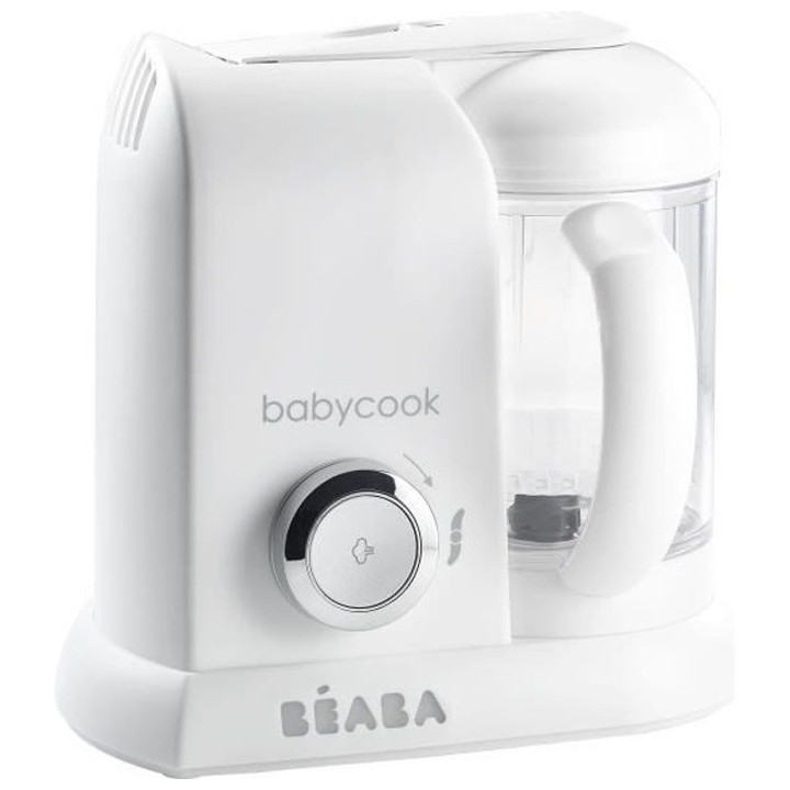 BEABA, Babycook Solo, Robot bébé 4 en 1, Cuiseur, Mixeur - Blanc