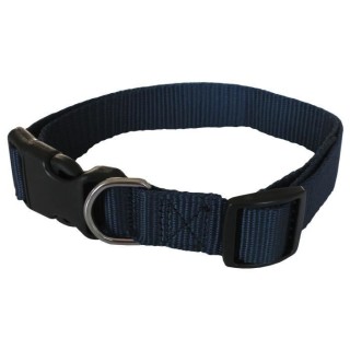 YAGO Collier Classique Bleu en Nylon pour moyen chien, taille M 34-53