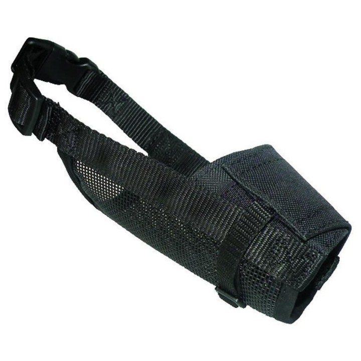 YAGO Museliere en Nylon Noir pour Grand Chien, Partie Museau avec File