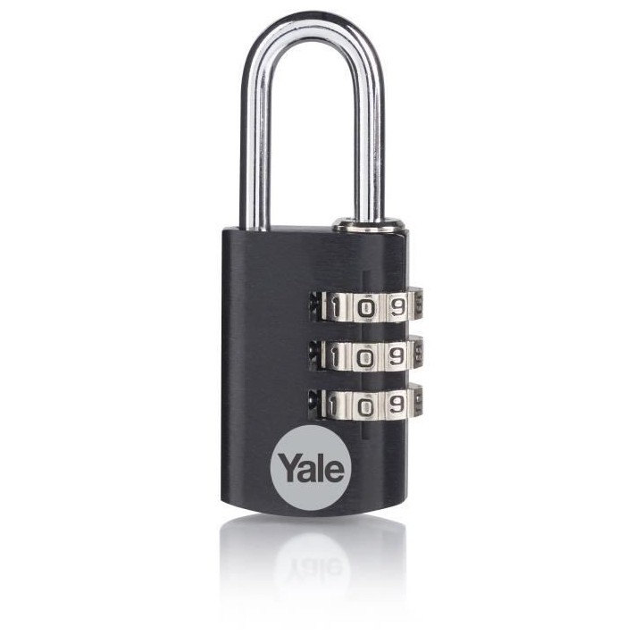 YALE -YE3CB/20/121/1/BK - Cadenas aluminium - combinaison 20 mm - anse