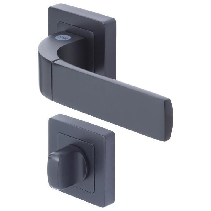 YALE - YPP7-B-CB Poignée de porte carrée de 7 noir YALE - Modele Bol