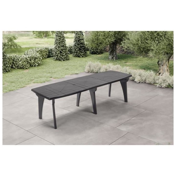 Table de jardin avec rallonge Lipari 2 - 8 a 10 places - 250 x 90 x 72