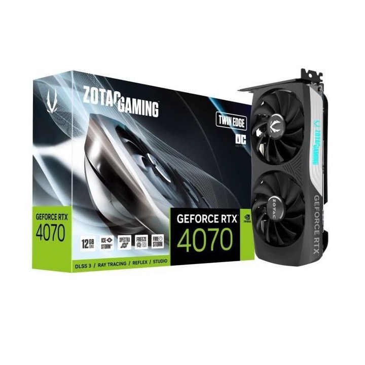 ZOTAC - Nvidia - Carte Graphique - GeForce RTX 4070 Twin Edge OC - 12G