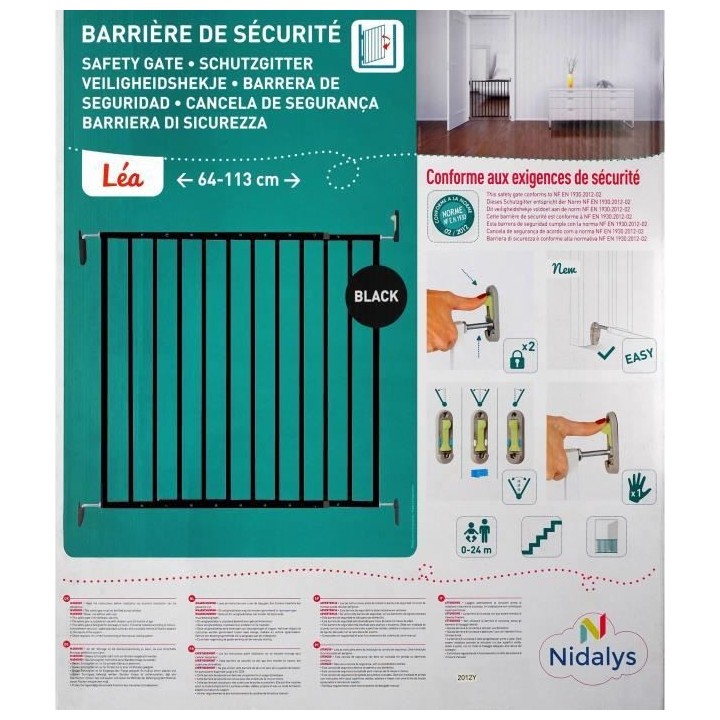 NORDLINGER PRO Barriere de sécurité Enfant LEA NOIRE - Noir - 64 a 1