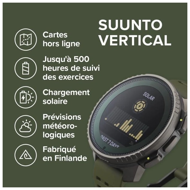 Montre connectée sport - SUUNTO - VERTICAL TITANIUM SOLAR FOREST