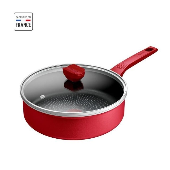 TEFAL Sauteuse 24 cm, Induction, Revetement antiadhésif, Couvercle ve