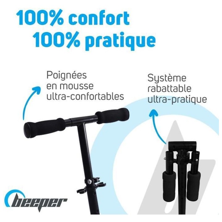 Trottinette mecanique Enfant et ado 6-15 Ans Pliable - NOUVEAUTƒ BEEP