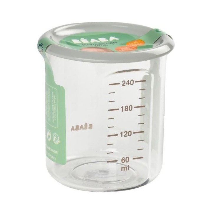 BEABA Maxi Portion Tritan, Pot de conservation bébé, plastique premi