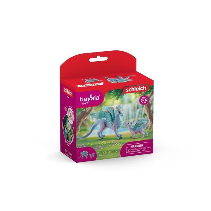 Schleich - Dragon aux fleurs avec son petit - 70592