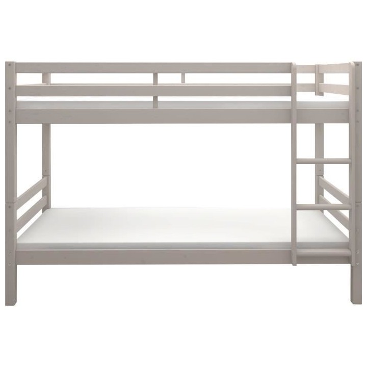Lits superposés séparables enfant - 2x90x190 cm - Pin massif gris cl