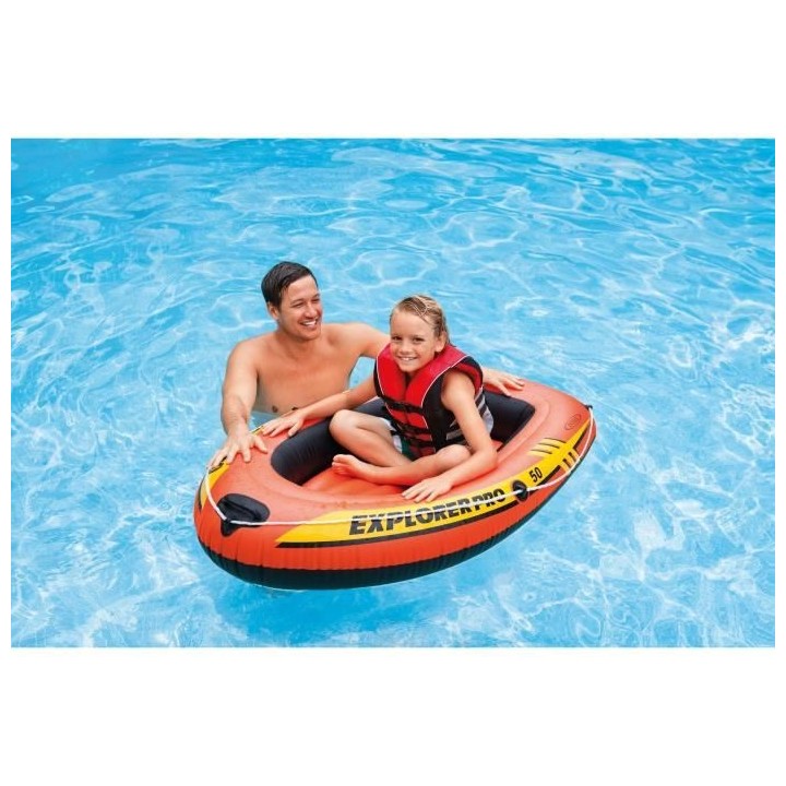 INTEX Bateau Explorer Pro 50 - 1 place - Rouge