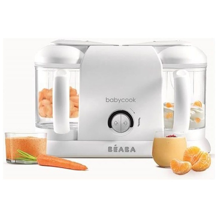 BEABA, Babycook Duo, Robot bébé 4 en 1, Cuiseur, Mixeur, Contenance