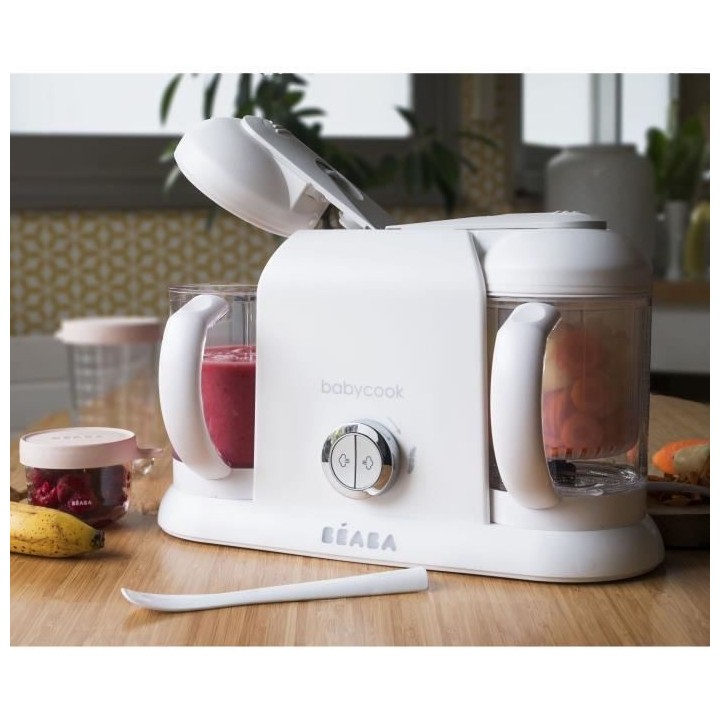 BEABA, Babycook Duo, Robot bébé 4 en 1, Cuiseur, Mixeur, Contenance