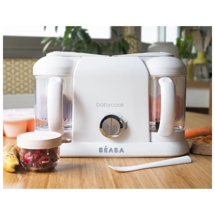 BEABA, Babycook Duo, Robot bébé 4 en 1, Cuiseur, Mixeur, Contenance