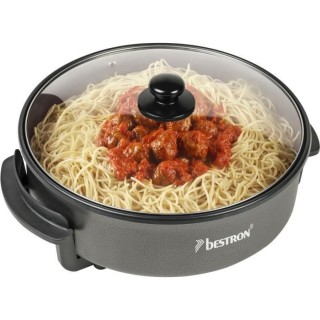 Bestron Poele électrique multifonctions antiadhésive, 1500 W, Noir
